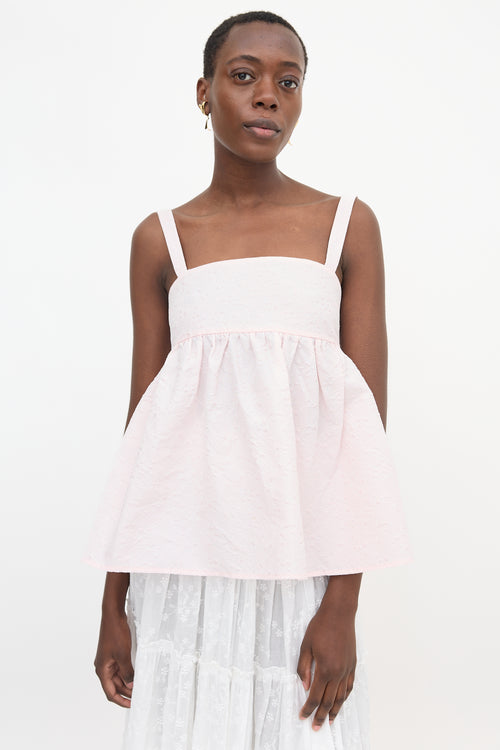 Cecilie Bahnsen Cloque Tie Top