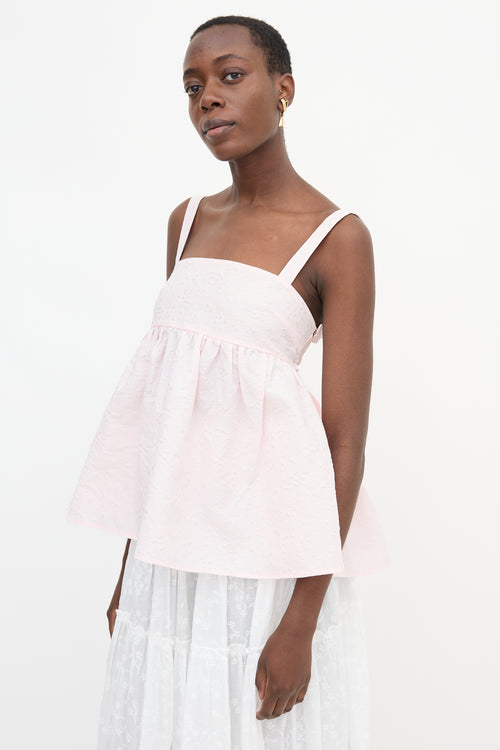 Cecilie Bahnsen Cloque Tie Top