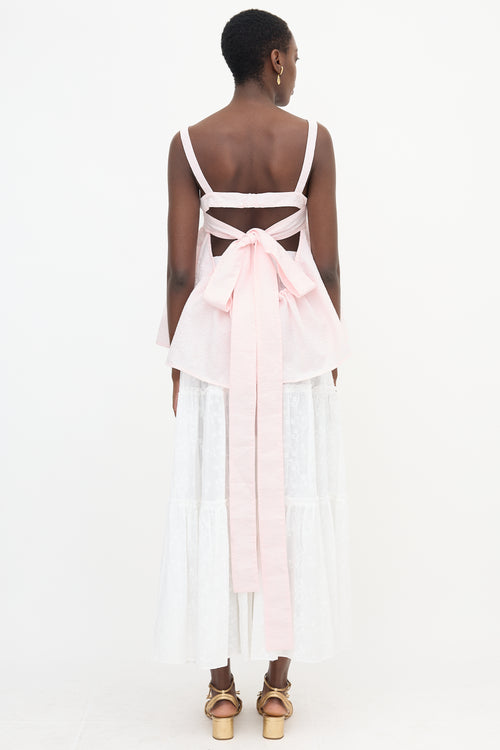 Cecilie Bahnsen Cloque Tie Top