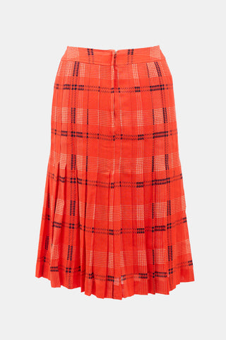 Celine 1970s Wool Pleated Skirt