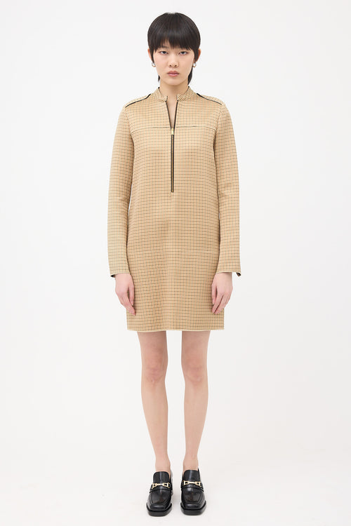 Celine 2000s Silk & Wool Printed Dress