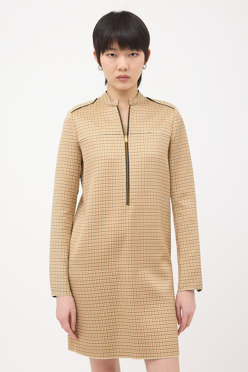 Celine 2000s Silk & Wool Printed Dress