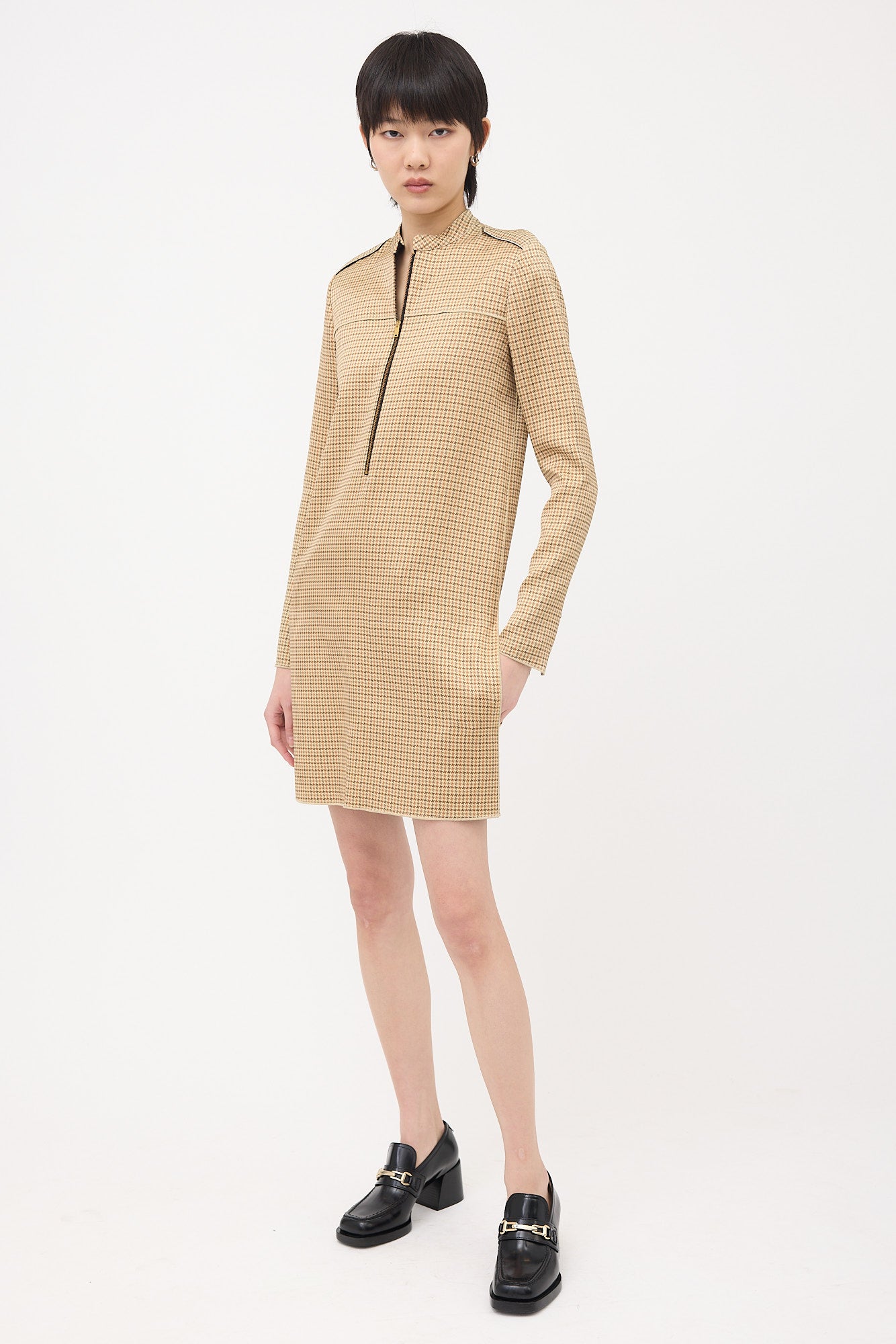 Celine 2000s Silk & Wool Printed Dress