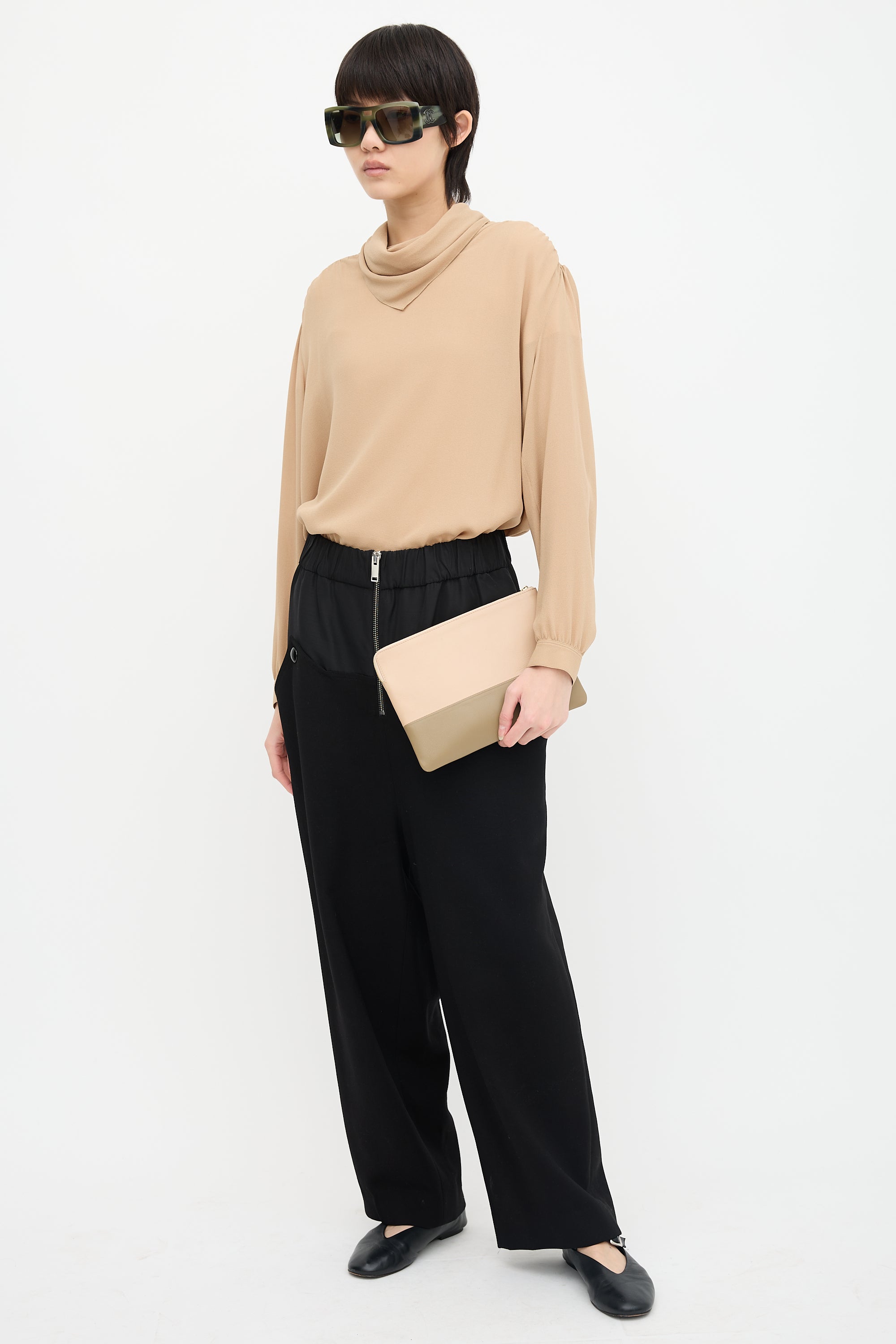 Celine 2012 Leather Two Tone Clutch Bag