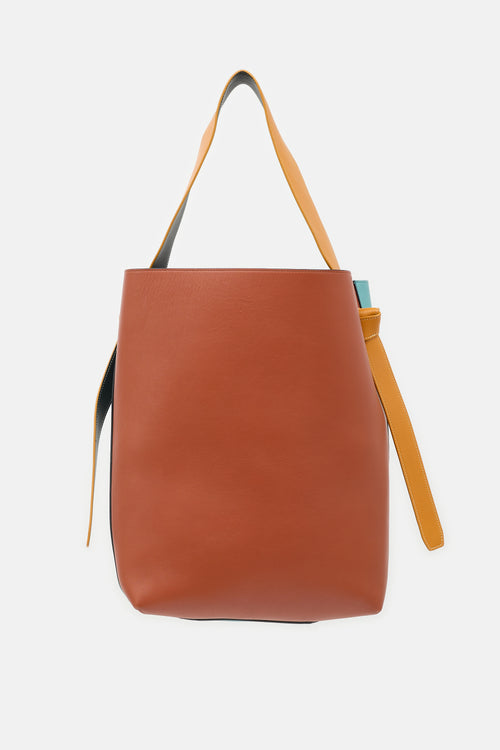 Celine 2015 Leather Twisted Cabas Bag