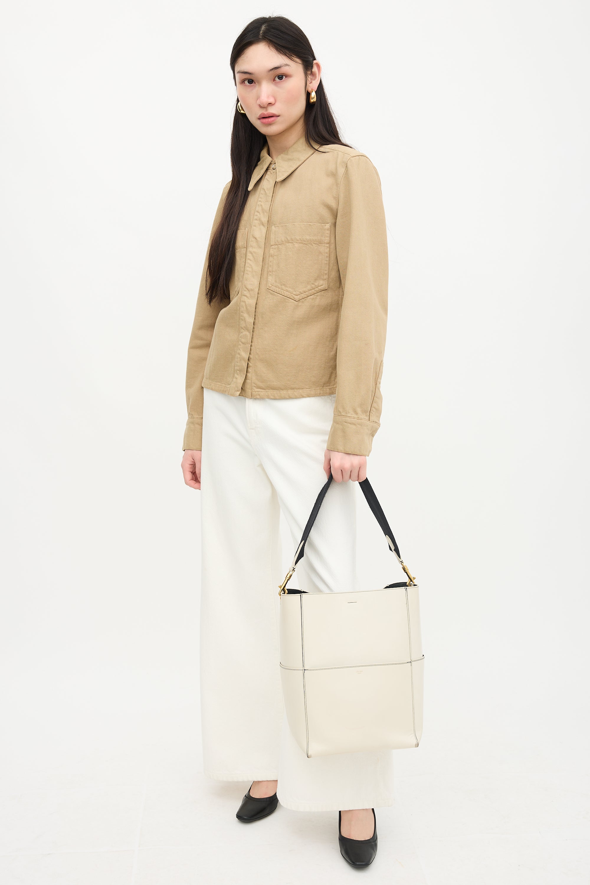 Celine 2016 Leather Sangle Seau Bucket Bag