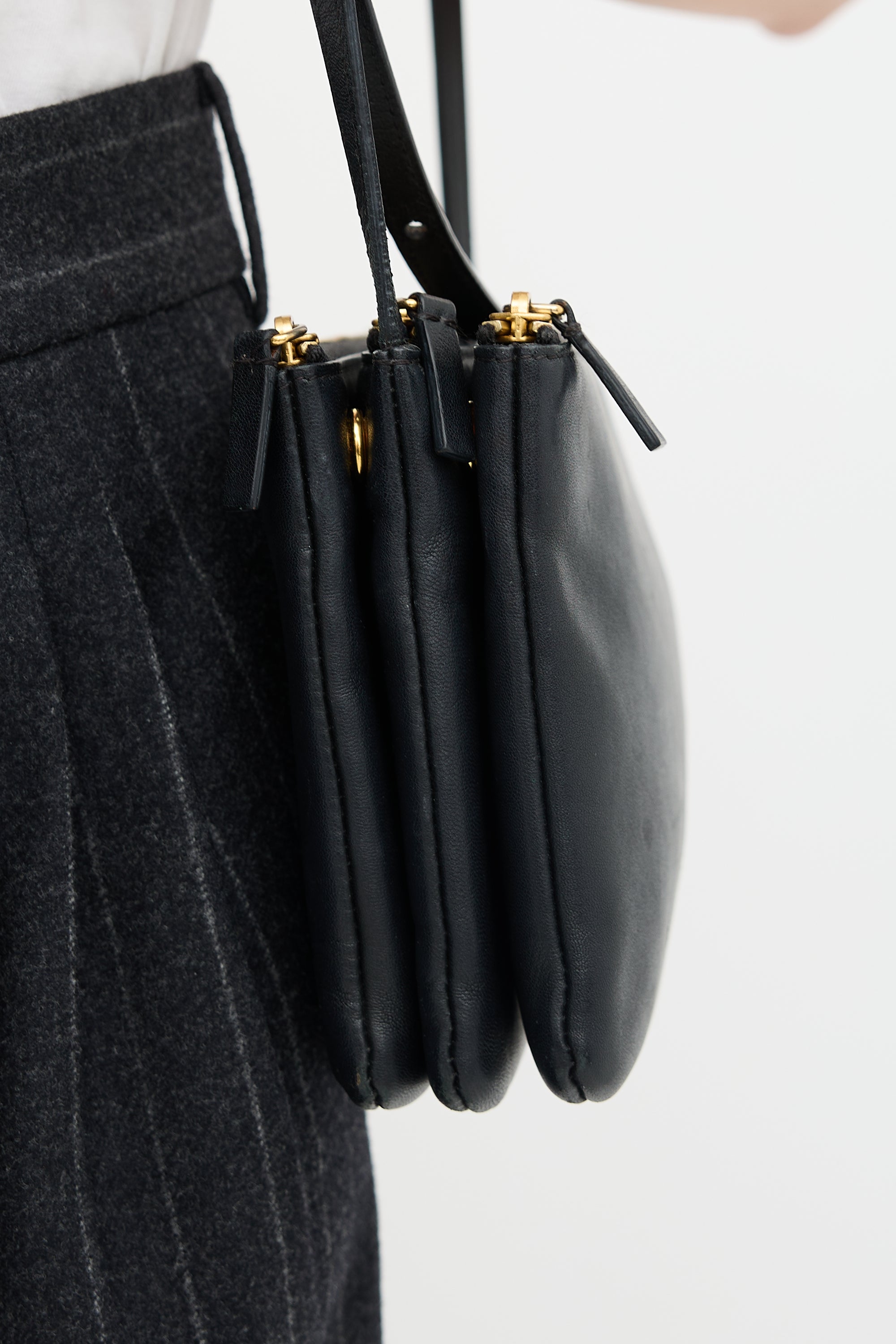 Celine 2016 Leather Small Trio Bag