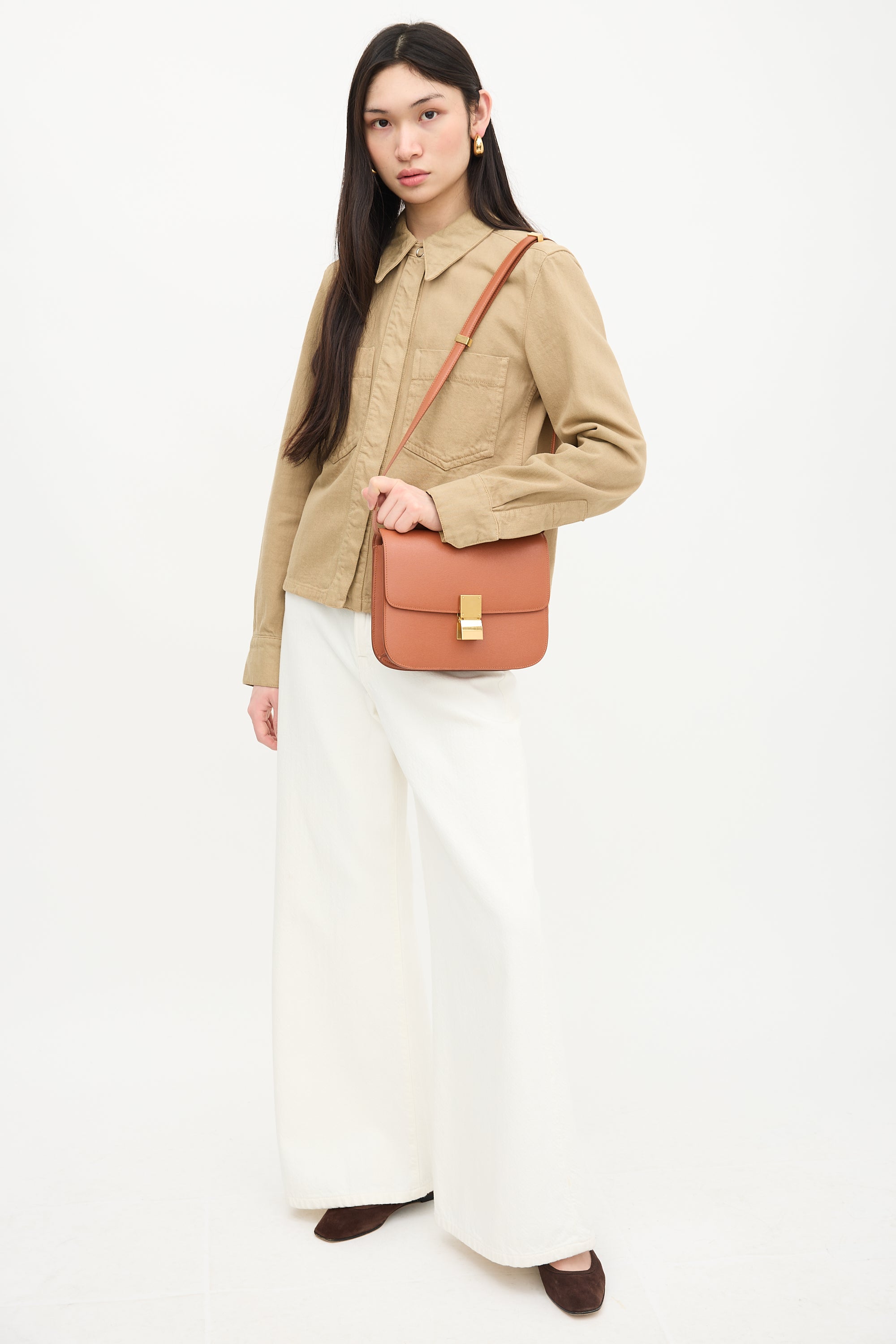 Celine 2019 Leather Medium Classic Box Bag