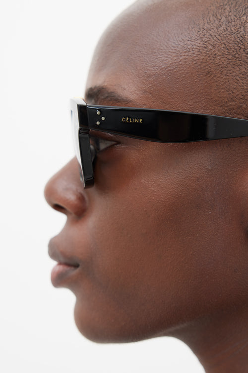 Celine Black & Gold Square CL40024U Sunglasses