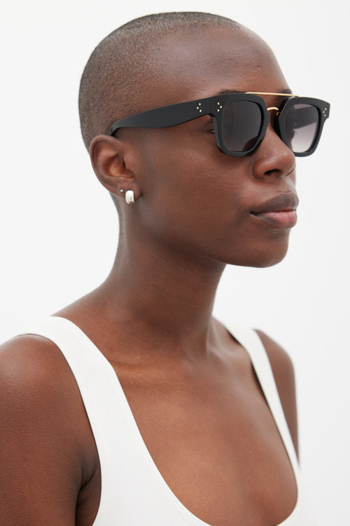 Celine Black & Gold Square CL40024U Sunglasses