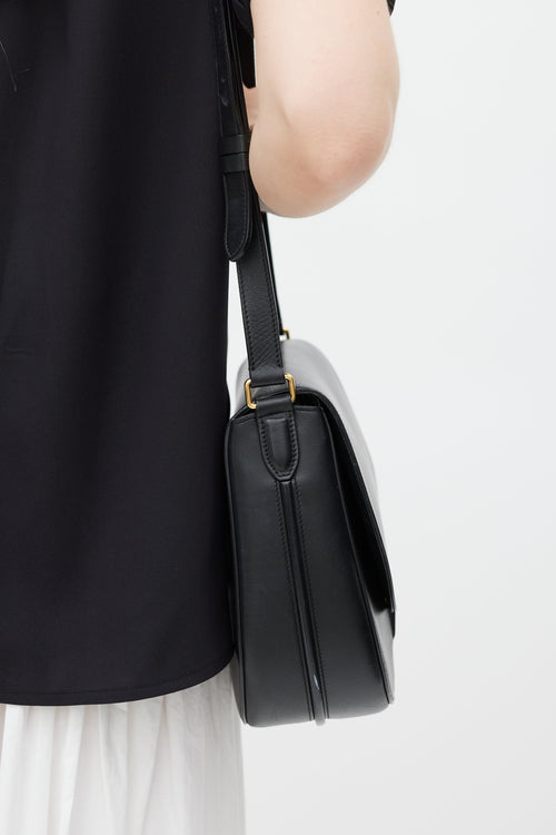 Celine Black & Gold Trotteur Leather Bag