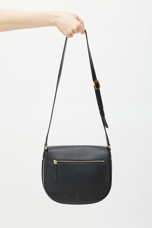 Celine Black & Gold Trotteur Leather Bag