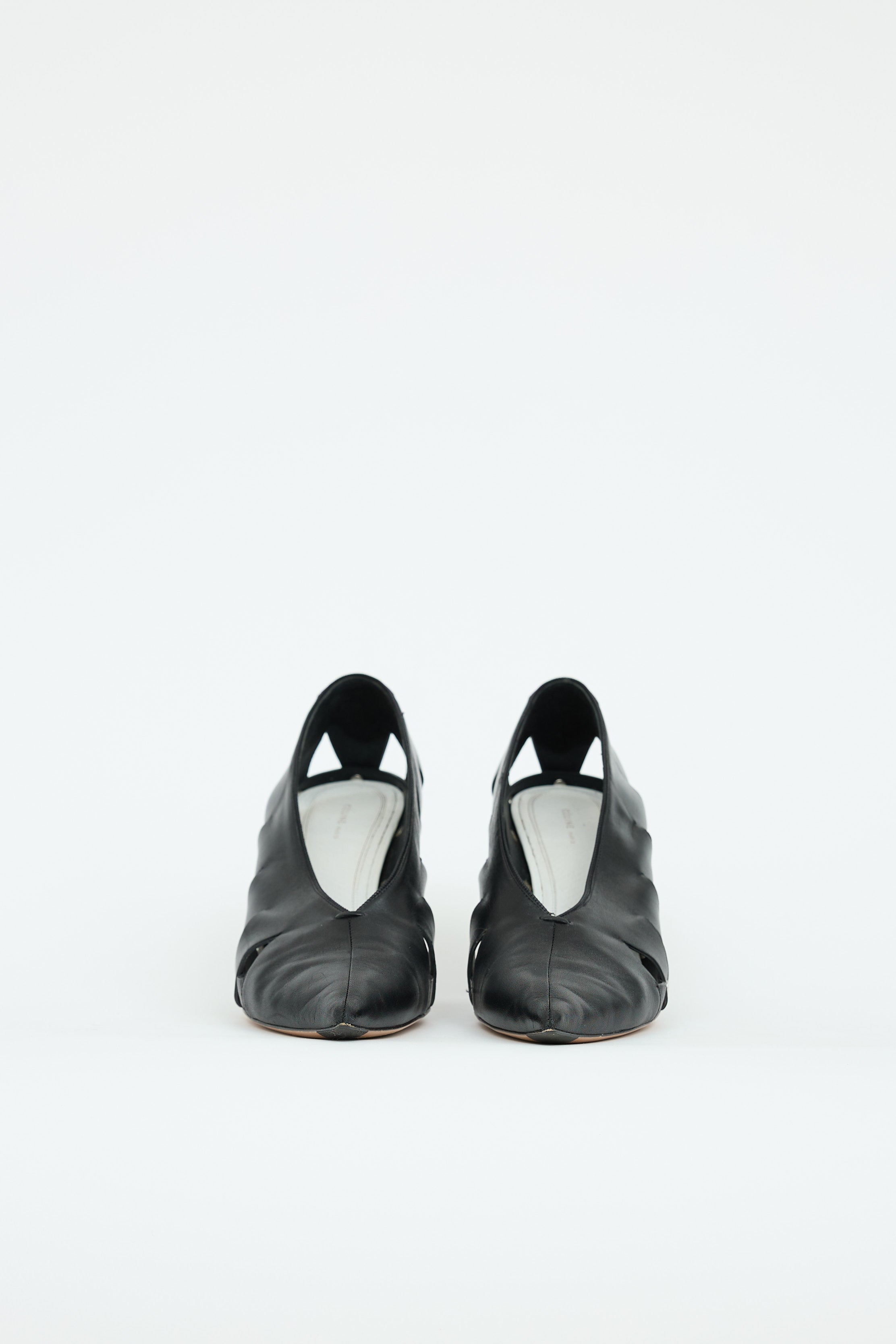 Celine Leather Cut-Out Pump