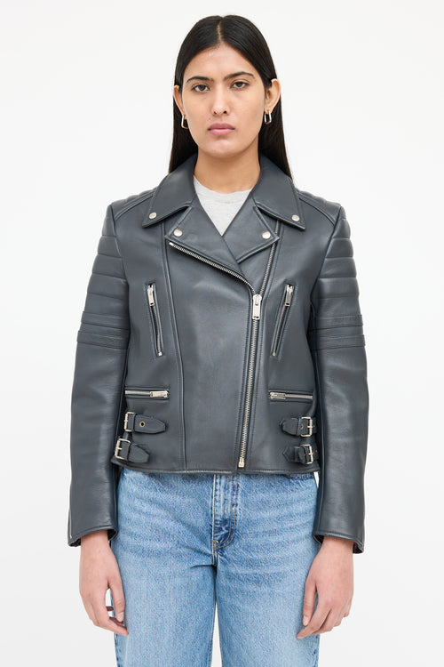 Celine 2010s Leather Biker Jacket