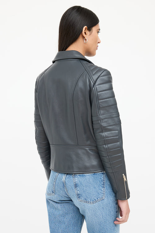 Celine 2010s Leather Biker Jacket