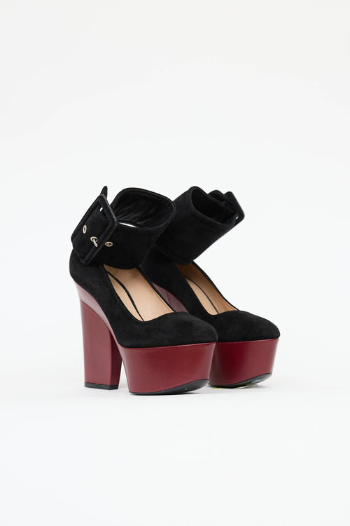 Celine Suede Platform Pump