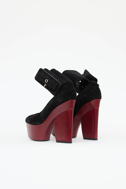 Celine Suede Platform Pump