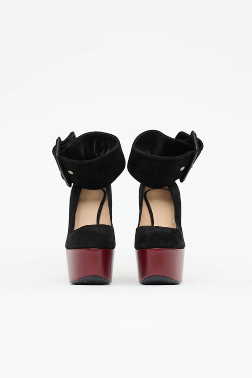 Celine Suede Platform Pump