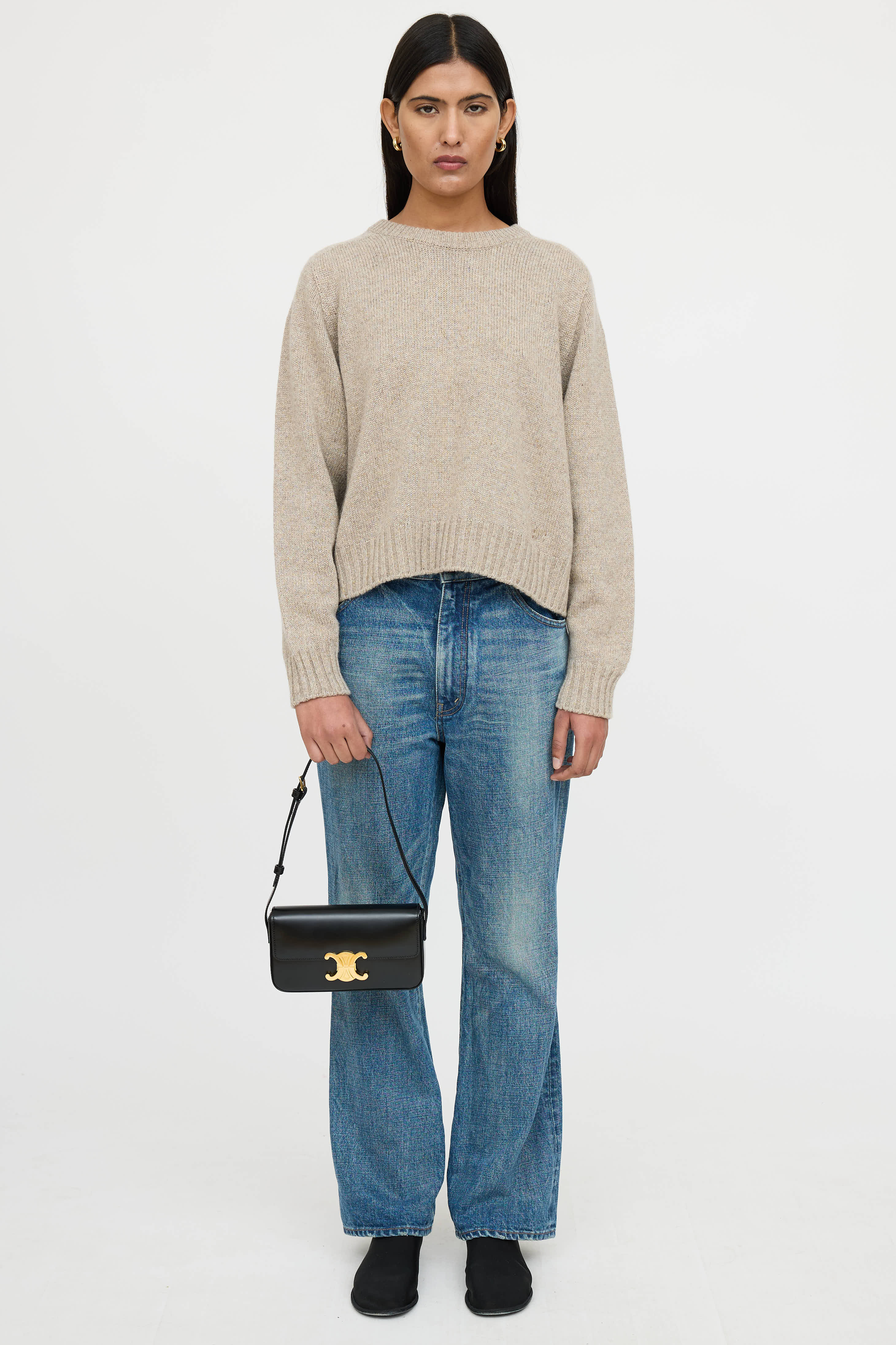 Celine Leather Claude Triomphe Bag