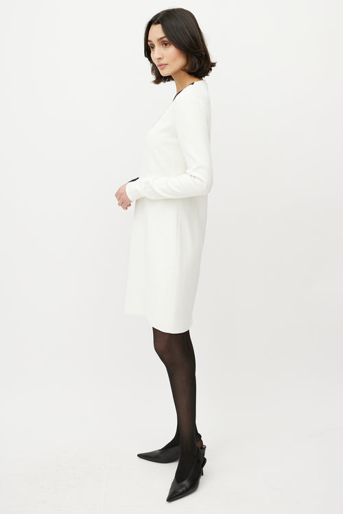 Celine Black & White Asymmetrical Shift Dress