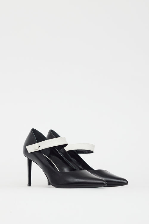 Celine Black & White Mary Jane Pump