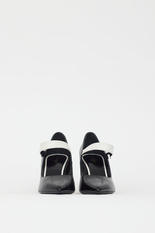 Celine Black & White Mary Jane Pump