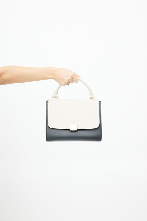 Celine Black & Yellow Leather Medium Trapeze Bag