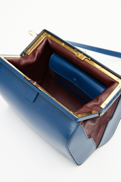 Celine Blue & Gold Doctor Bag