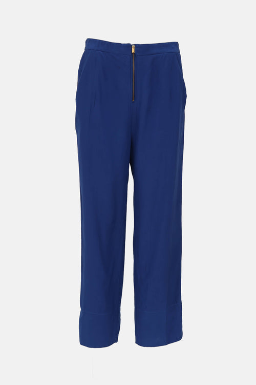Celine Silk Zip Tapered Pant
