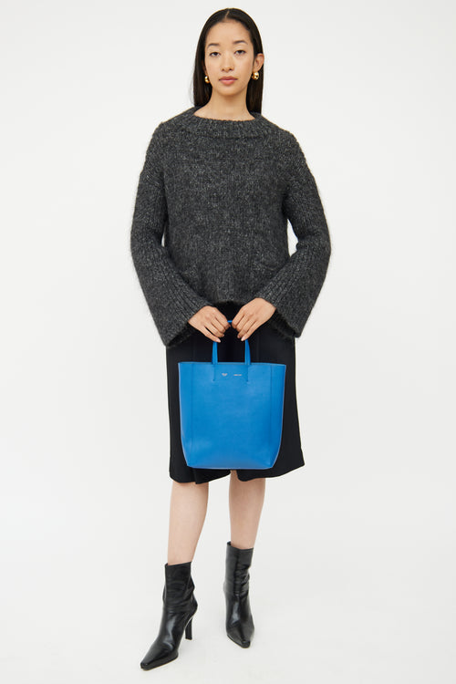 Celine Blue Small Vertical Cabas Bag