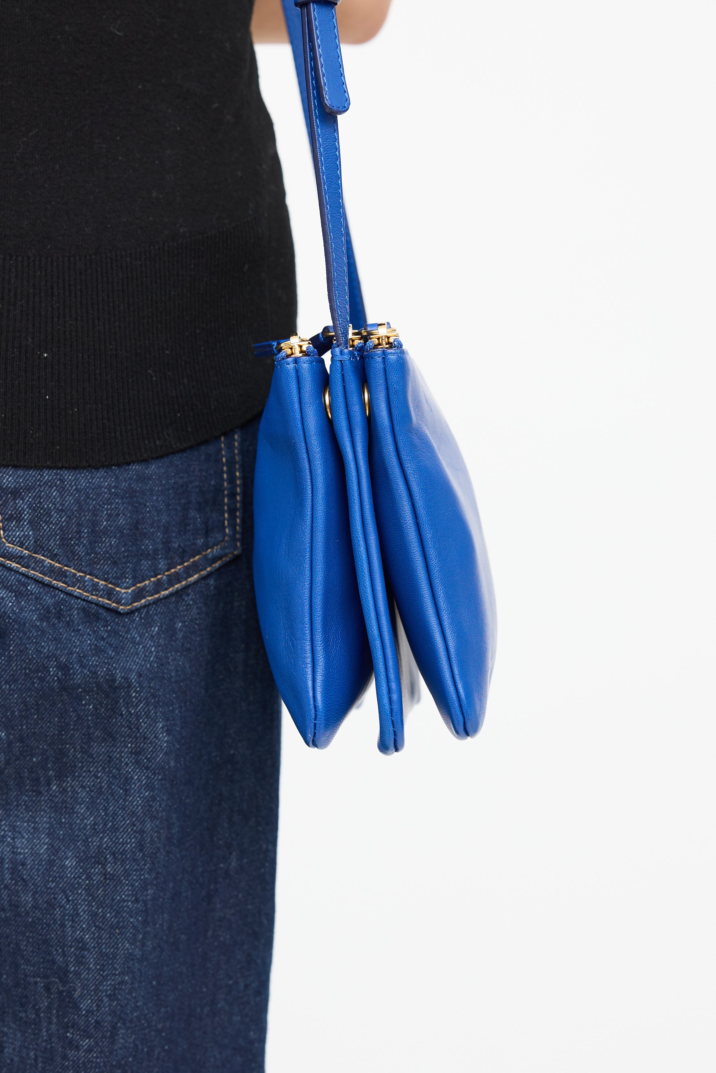 CelineLeather Trio Small Bag