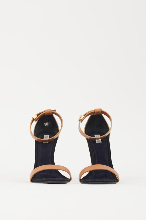 Celine Brown & Black Leather & Suede Heel