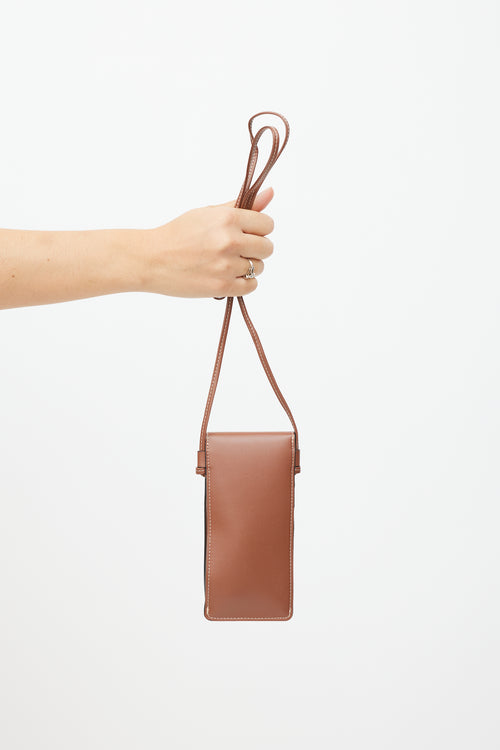Celine Brown & Gold Leather Pouch