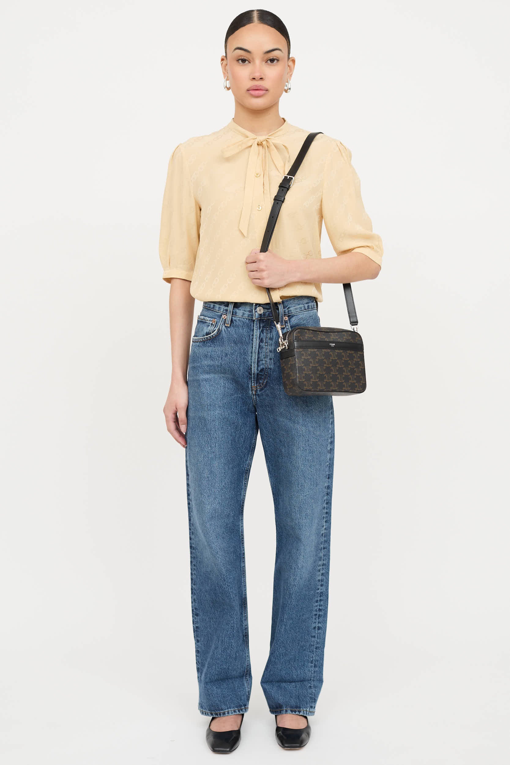 Celine Small Triomphe Monogram Messenger Bag