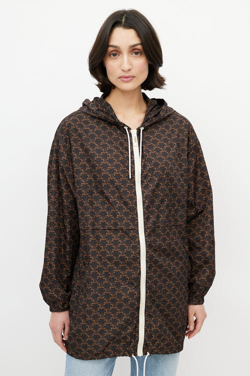 Celine Brown & Yellow Triomphe Monogram Jacket