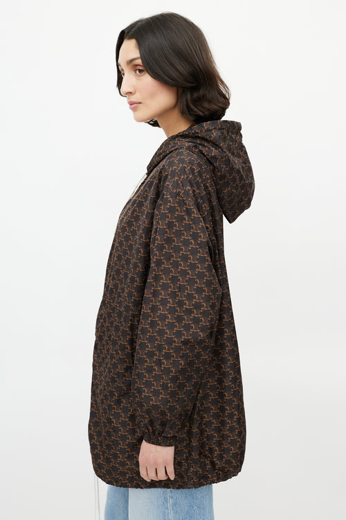 Celine Brown & Yellow Triomphe Monogram Jacket