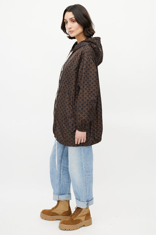 Celine Brown & Yellow Triomphe Monogram Jacket