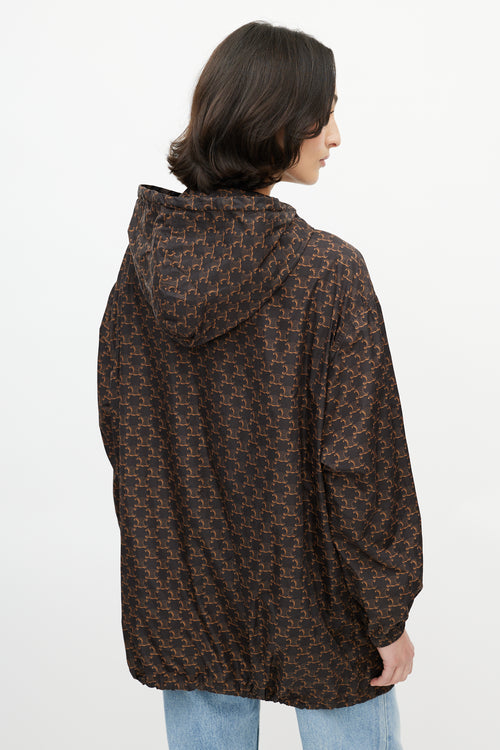 Celine Brown & Yellow Triomphe Monogram Jacket
