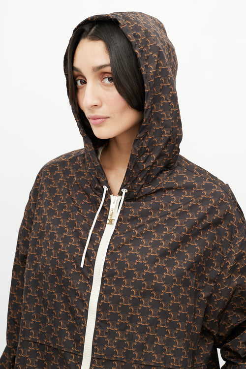 Celine Brown & Yellow Triomphe Monogram Jacket