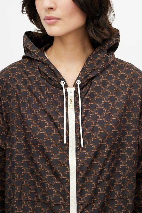 Celine Brown & Yellow Triomphe Monogram Jacket