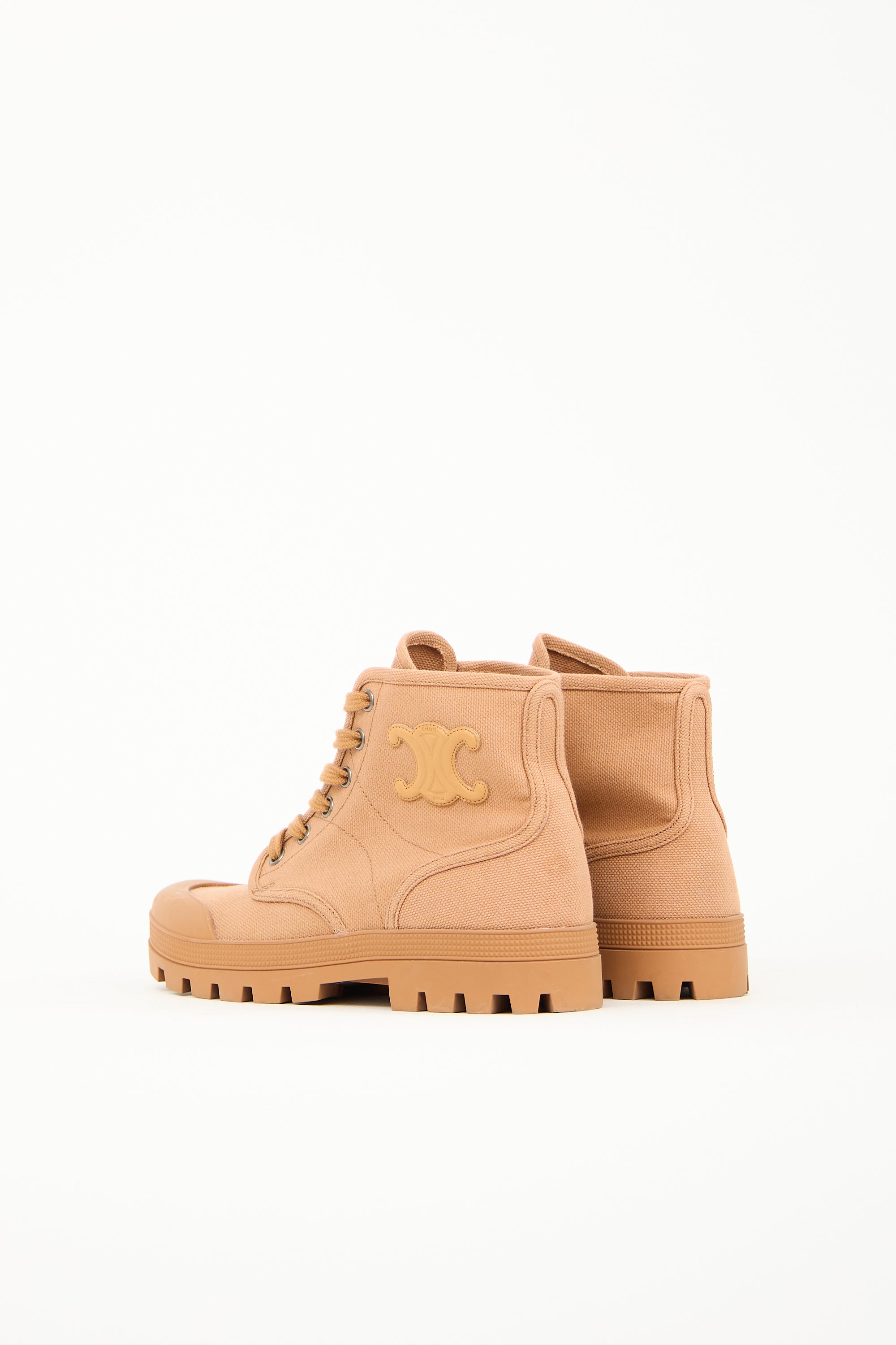 Celine Canvas Patapan Ankle Boot