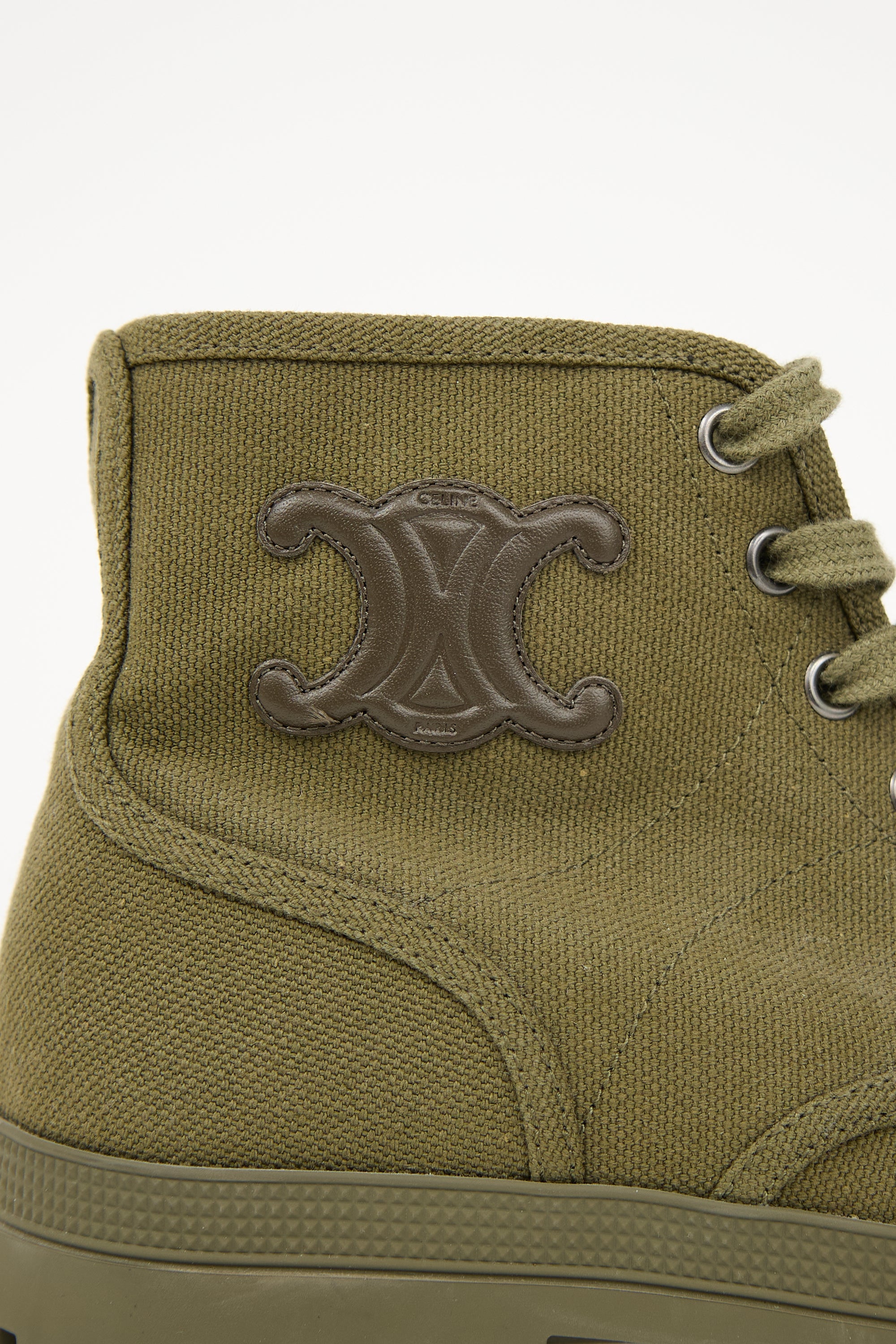 Celine Canvas Patapan Ankle Boot