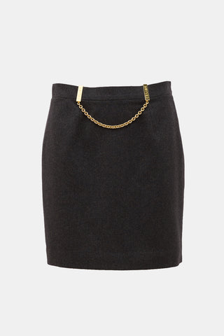 Celine Vintage Wool Chain Link Skirt