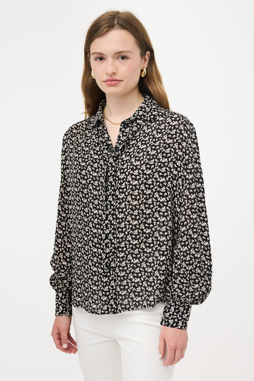 Celine Crepe Floral Blouse