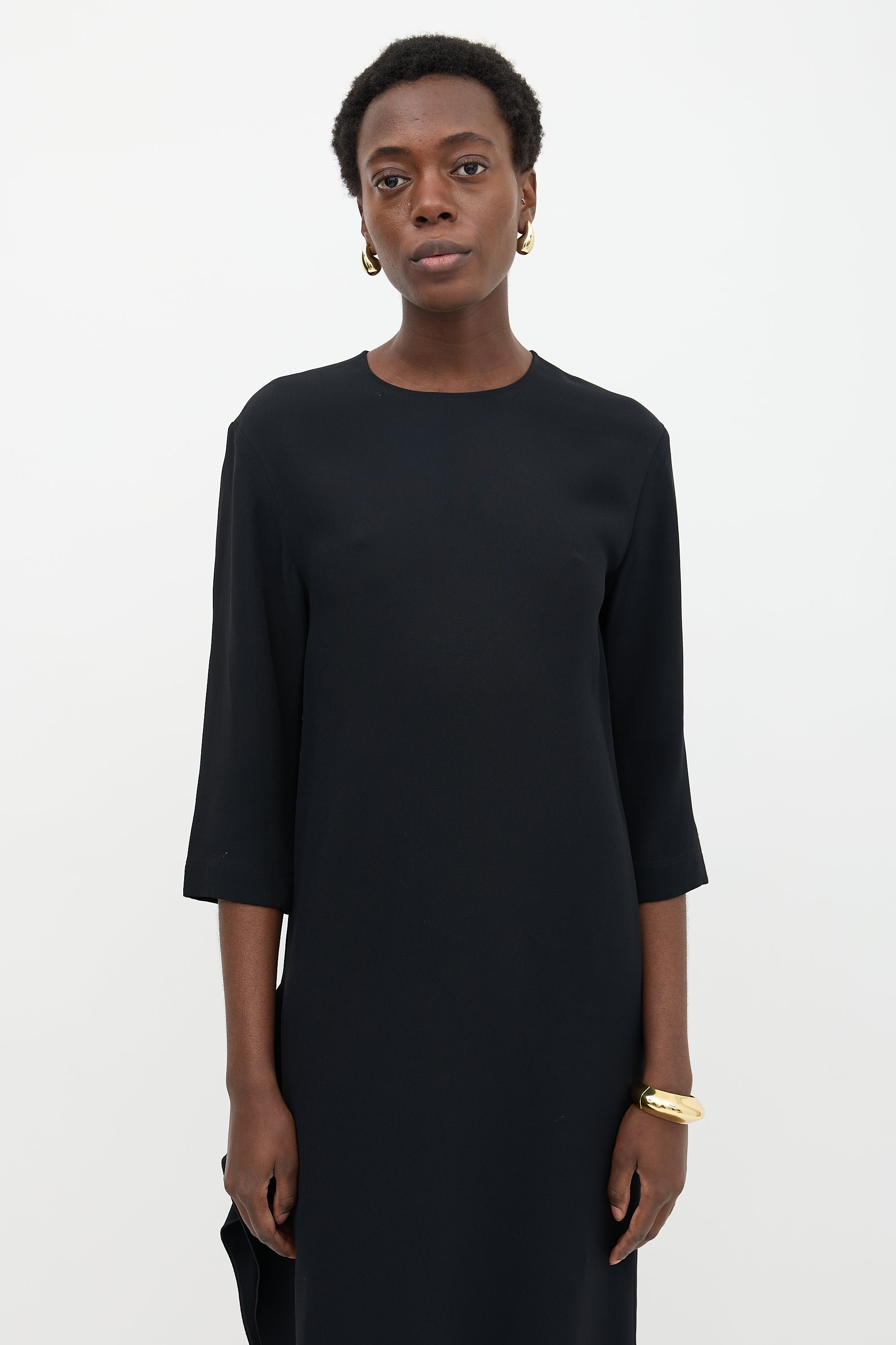 Celine Draped Slit Dress