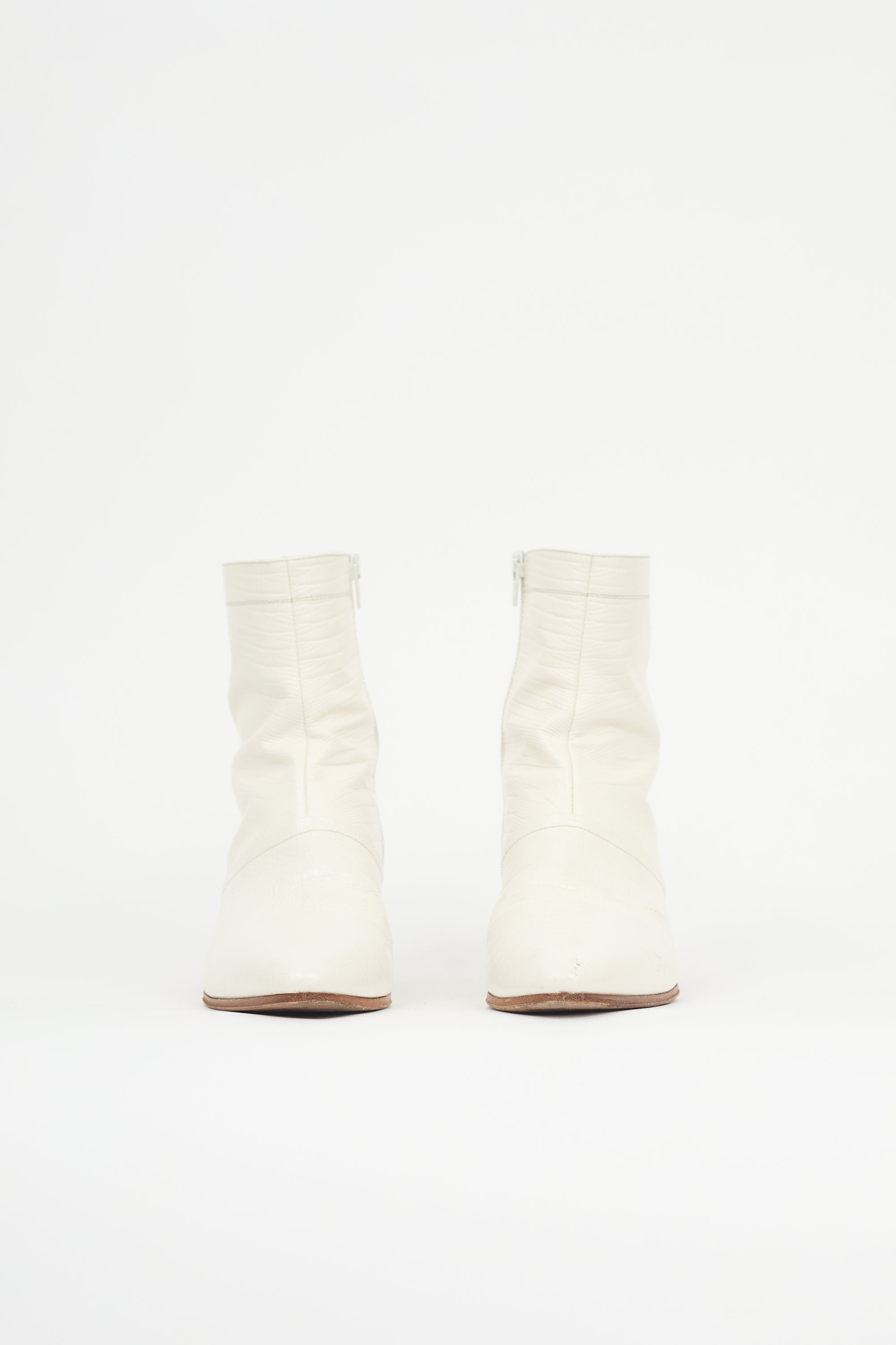 Celine Embossed Leather Boot