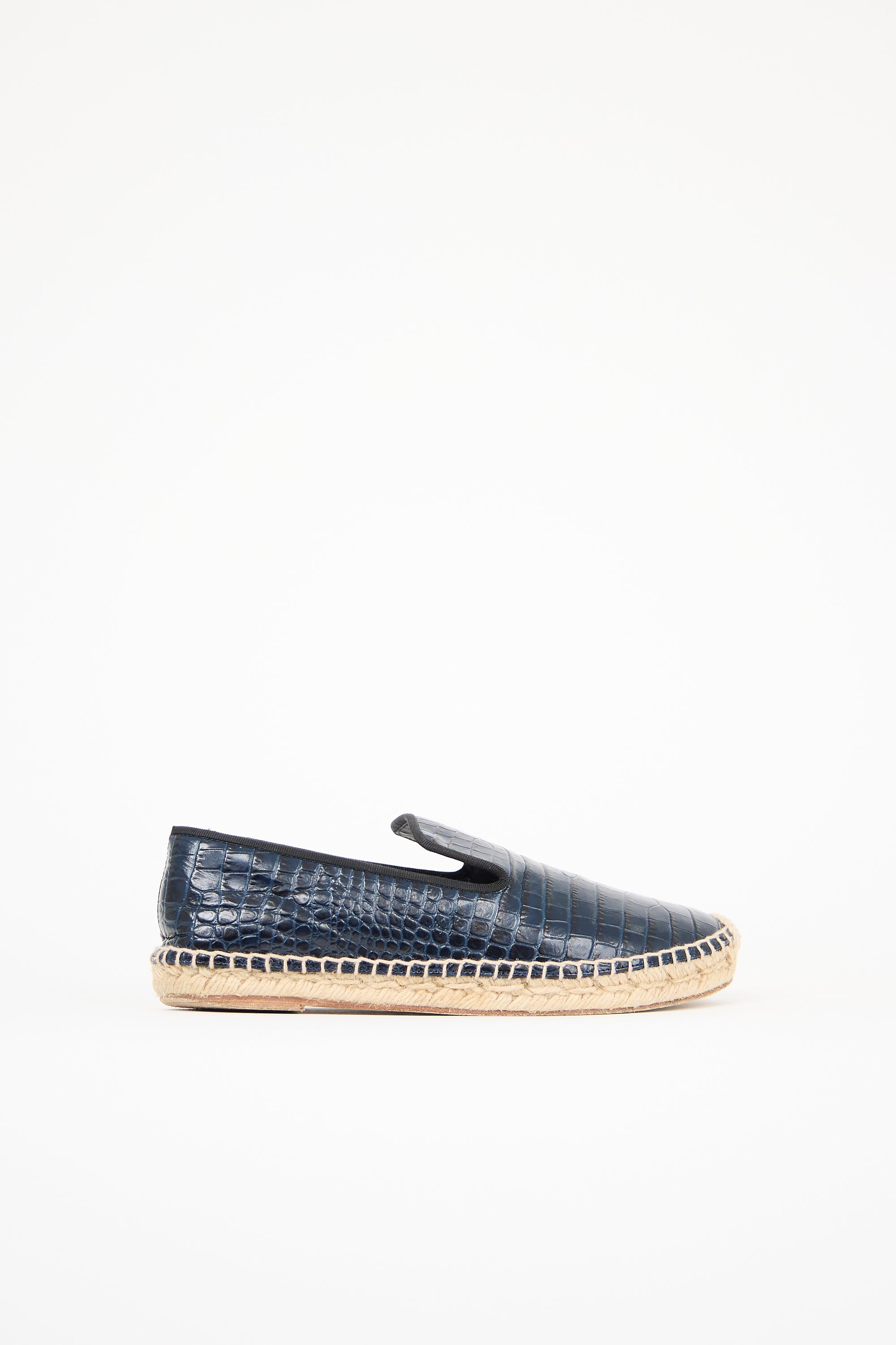 Celine Embossed Leather Espadrille