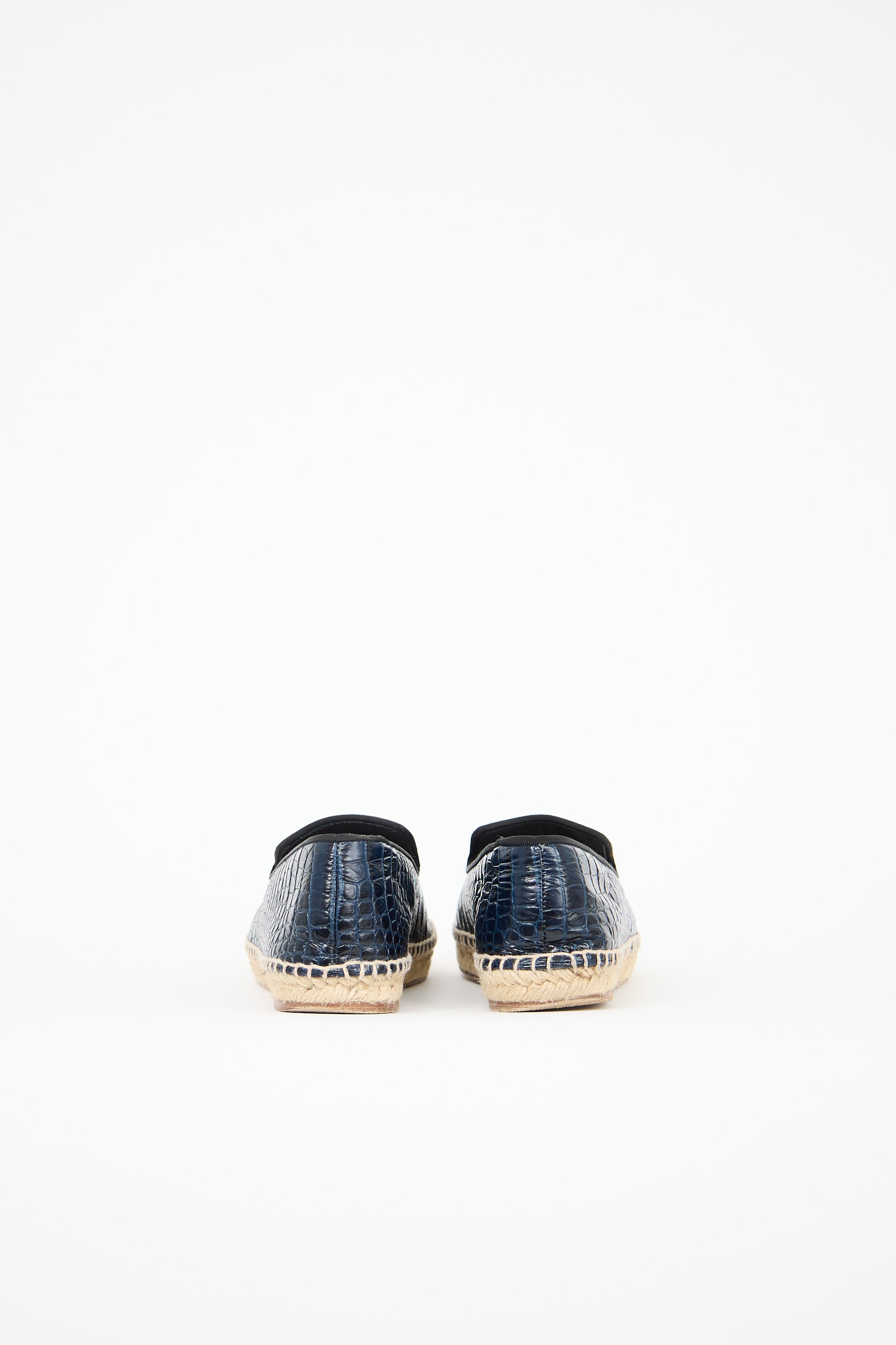 Celine Embossed Leather Espadrille