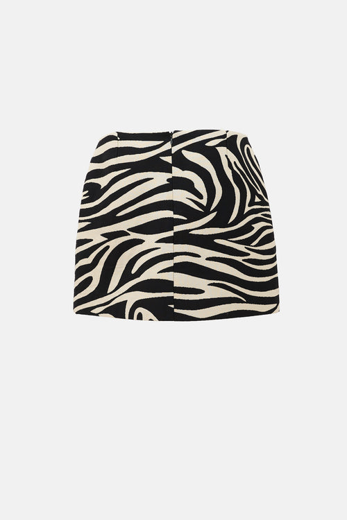 Celine FW 2003 Wool Printed Skirt
