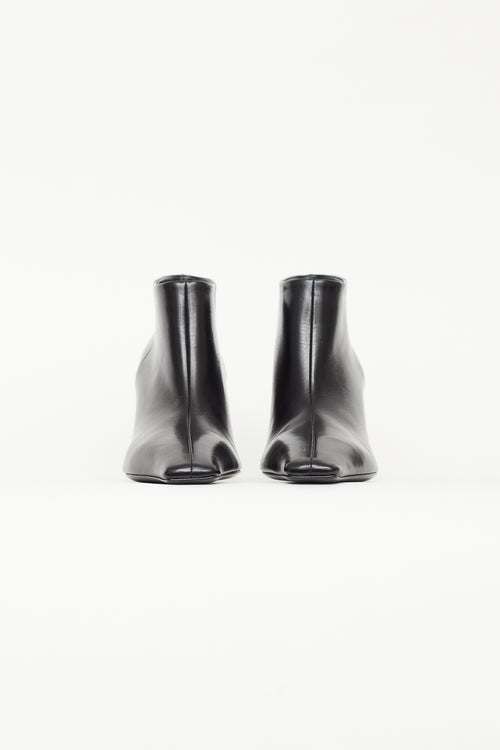 Celine Fall 2018 Black Leather & Crystal Heel Boot